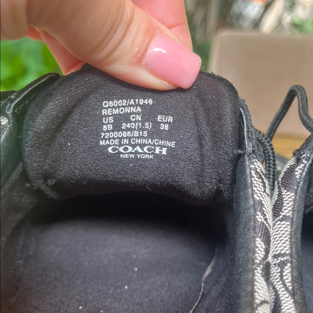 Coach Women's Logo Mesh Lace-Up Sneakers - Black. Authentic. - Picture 6 of 14